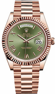 Rolex Day-Date Replica Rose Gold/Green